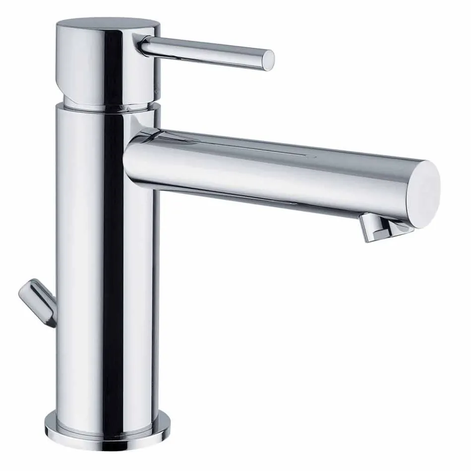 Miscelatore per Lavabo in Ottone Finitura Cromata Made in Italy - Ermia Viadurini