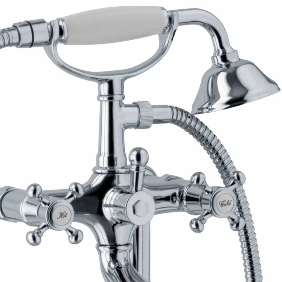 Miscelatore per Vasca da Terra Design Classico in Ottone Made in Italy - Lisca Viadurini