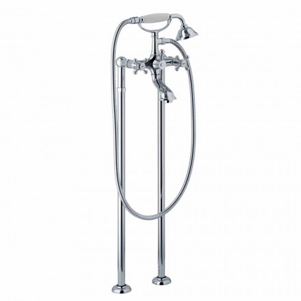Miscelatore per Vasca da Terra Design Classico in Ottone Made in Italy - Lisca Viadurini