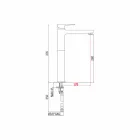 Miscelatore Prolungato per Lavabo in Ottone Moderno Made in Italy - Sindra Viadurini