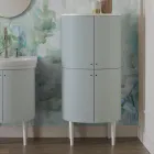 Mobile Bagno a Quattro Ante che Chiudono 3 Ripiani Made in Italy - Candy Viadurini