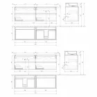Mobile Bagno Design Moderno con Lavabo da Appoggio Dx o Sx 4 Finiture - Alchimeo Viadurini