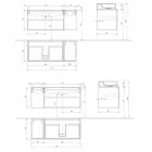 Mobile Bagno Design Sospeso con Lavabo da Appoggio Stile Moderno - Pistillo Viadurini