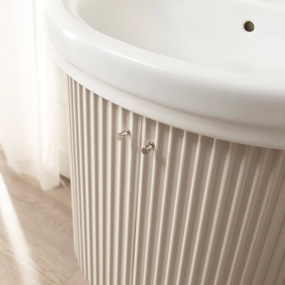 Mobile con Due Ante e Un Ripiano con Lavabo Made in Italy - Candy Viadurini