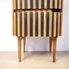 Mobile da Bagno a Colonna Realizzato in Teak Massello e Mogano - Plumeria Viadurini