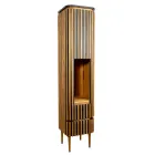 Mobile da Bagno a Colonna Realizzato in Teak Massello e Mogano - Plumeria Viadurini