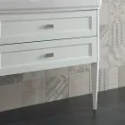 Mobile da Bagno con Due Cassetti e Lavabo in Ceramica Made in Italy - Rome Viadurini