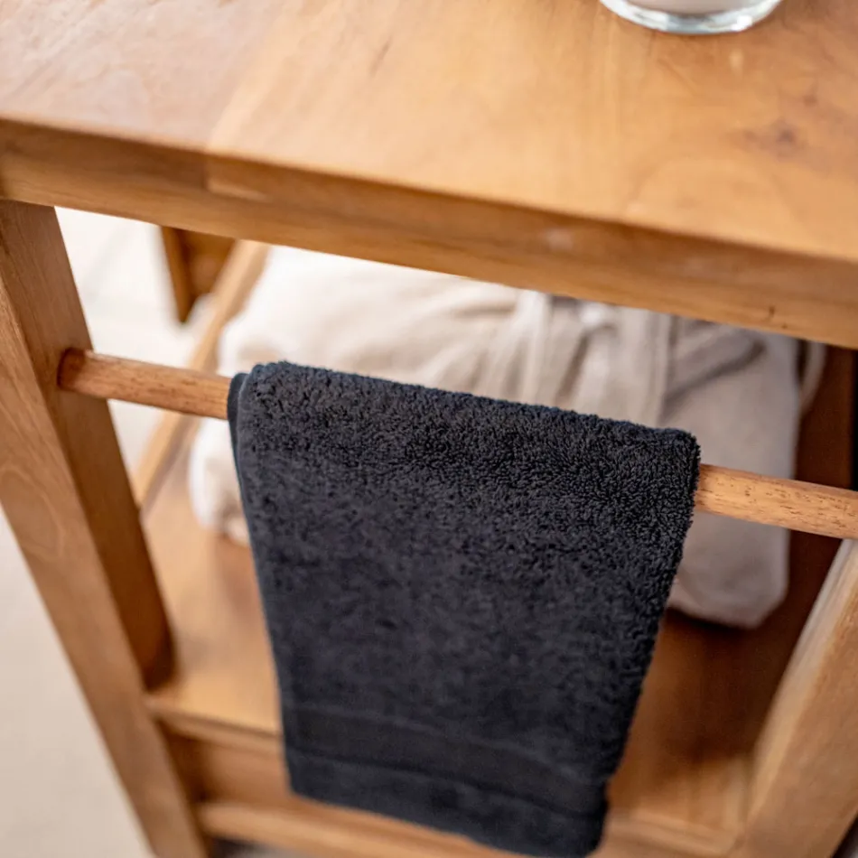 Mobile da Bagno da Terra Realizzato in Teak con Due Cassetti - Frangipani  Viadurini