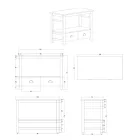 Mobile da Bagno da Terra Realizzato in Teak con Due Cassetti - Frangipani  Viadurini