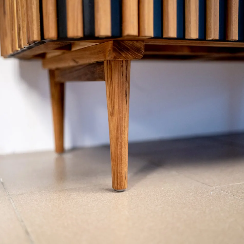 Mobile da Bagno in Teak Massello e Mogano Realizzato a Mano - Heliconia  Viadurini