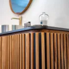Mobile da Bagno in Teak Massello e Mogano Realizzato a Mano - Heliconia  Viadurini