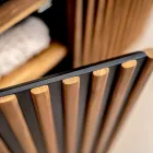 Mobile da Bagno in Teak Massello e Mogano Realizzato a Mano - Heliconia  Viadurini
