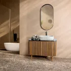 Mobile da Bagno in Teak Massello e Mogano Realizzato a Mano - Heliconia  Viadurini