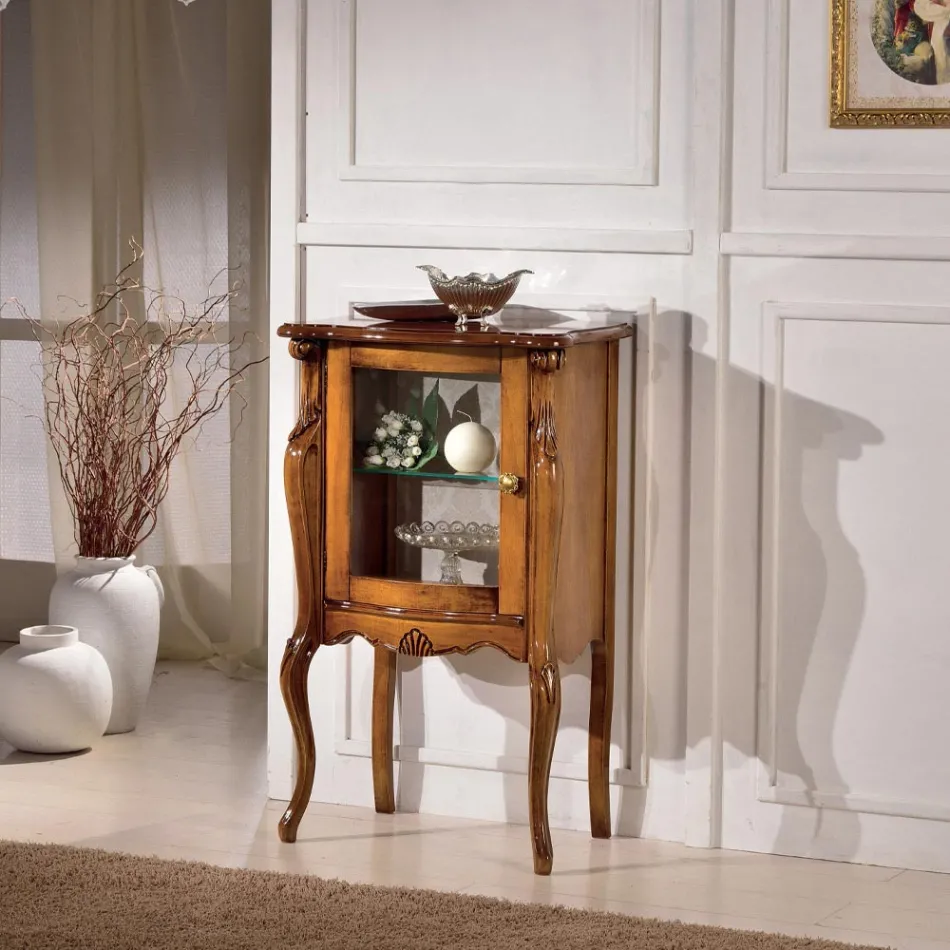 Mobile da Salotto Classico con 1 Anta Vetro o Legno Made in Italy - London Viadurini