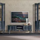 Mobile Porta Tv Classico in Legno con Ante e Vani Made in Italy - Leonor Viadurini