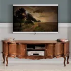 Mobile Porta Tv Classico in Legno con Ante e Vani Made in Italy - Leonor Viadurini