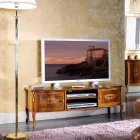 Mobile Porta Tv Classico in Legno con Intarsi Made in Italy - Katerine Viadurini