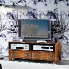 Mobile Porta Tv Classico in Legno di Noce di Lusso Made in Italy - Prince Viadurini