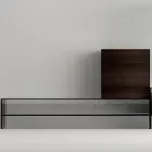 Mobile Porta Tv con 3 Mensole e Contenitore Battente Made in Italy - Roman Viadurini