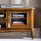 Mobile Porta Tv da Salotto in Legno Noce Bassano Made in Italy - Richard Viadurini