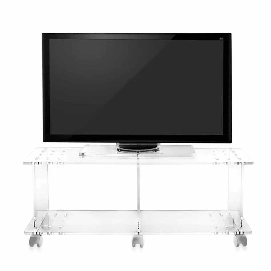 Mobile porta tv design moderno in plexiglass trasparente Mago Viadurini