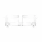 Mobile porta tv design moderno in plexiglass trasparente Mago Double Viadurini