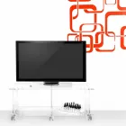 Mobile porta tv design moderno in plexiglass trasparente Mago Viadurini