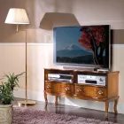 Mobile Porta Tv in Legno 2 Cassetti Stile Classico Made in Italy - Prince Viadurini