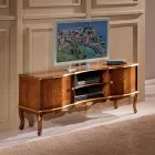 Mobile Porta Tv in Legno di Noce Stile Classico Made in Italy - Prince Viadurini