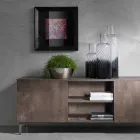 Mobile Porta Tv in Legno Nobilitato a Due Ante Moderno Made in Italy – Clemente Viadurini