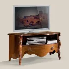 Mobile Porta Tv in Legno Noce Bassano con Cassetto Made in Italy - Commodo Viadurini