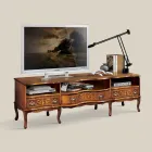 Mobile Porta Tv Legno Classico con Vani e Cassetti Made in Italy - Prince Viadurini