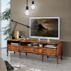 Mobile Porta Tv Legno Classico con Vani e Cassetti Made in Italy - Prince Viadurini
