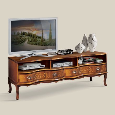 Mobile Porta Tv Legno Classico con Vani e Cassetti Made in Italy - Prince Viadurini