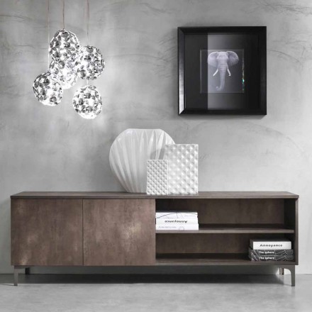 Mobile Porta Tv Moderno a Due Ante in Legno Nobilitato Made in Italy – Clemente Viadurini