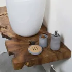 Mobile Top Bagno a Sospensione in Legno Teak Massello - Forest Viadurini