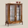 Mobile Vetrina da Soggiorno in Legno Noce Bassano  Made in Italy - Ronald