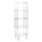 Mobile Vetrina Plexiglass Trasparente Design Italiano 4 Ripiani - Raganella Viadurini