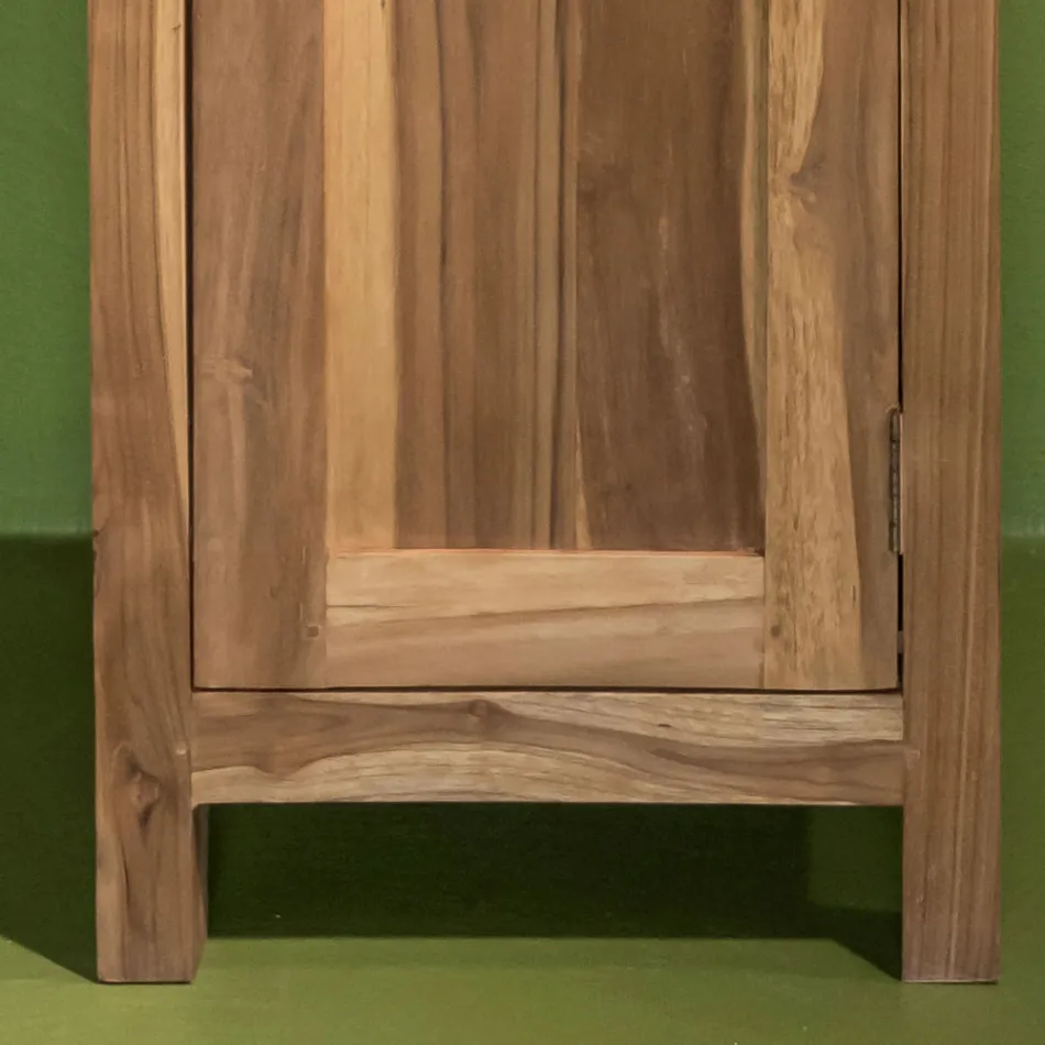 Mobiletto Bagno in Legno Teak Massello con 2 Ante e 2 Cassetti - Posillipo Viadurini