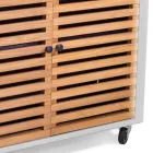 Mobiletto da Giardino Realizzato in Alluminio e Teak del Brasile - Diario Viadurini