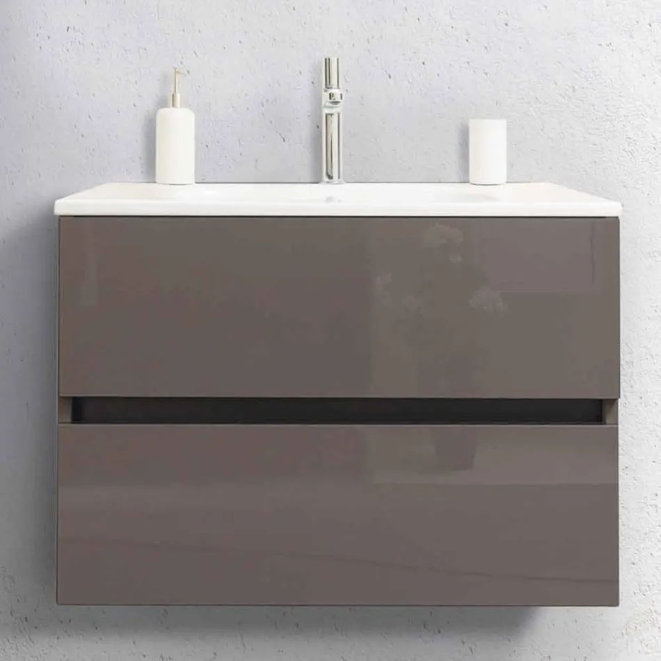 Mobili Arredo Bagno Sospesi in Mdf Laccato Made in Italy – Becky Viadurini