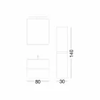 Mobili Arredo Bagno Sospesi in Mdf Laccato Made in Italy – Becky Viadurini