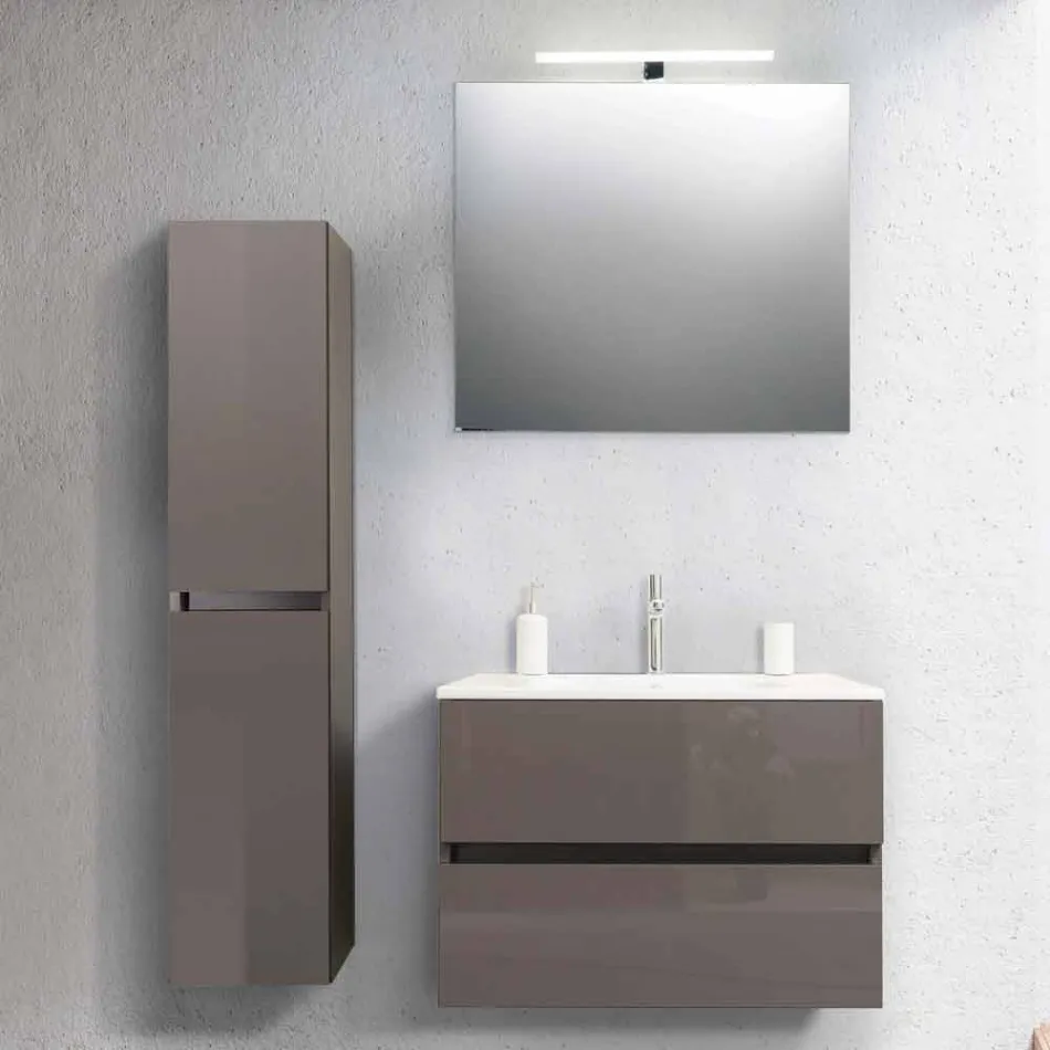 Mobili Arredo Bagno Sospesi in Mdf Laccato Made in Italy – Becky Viadurini