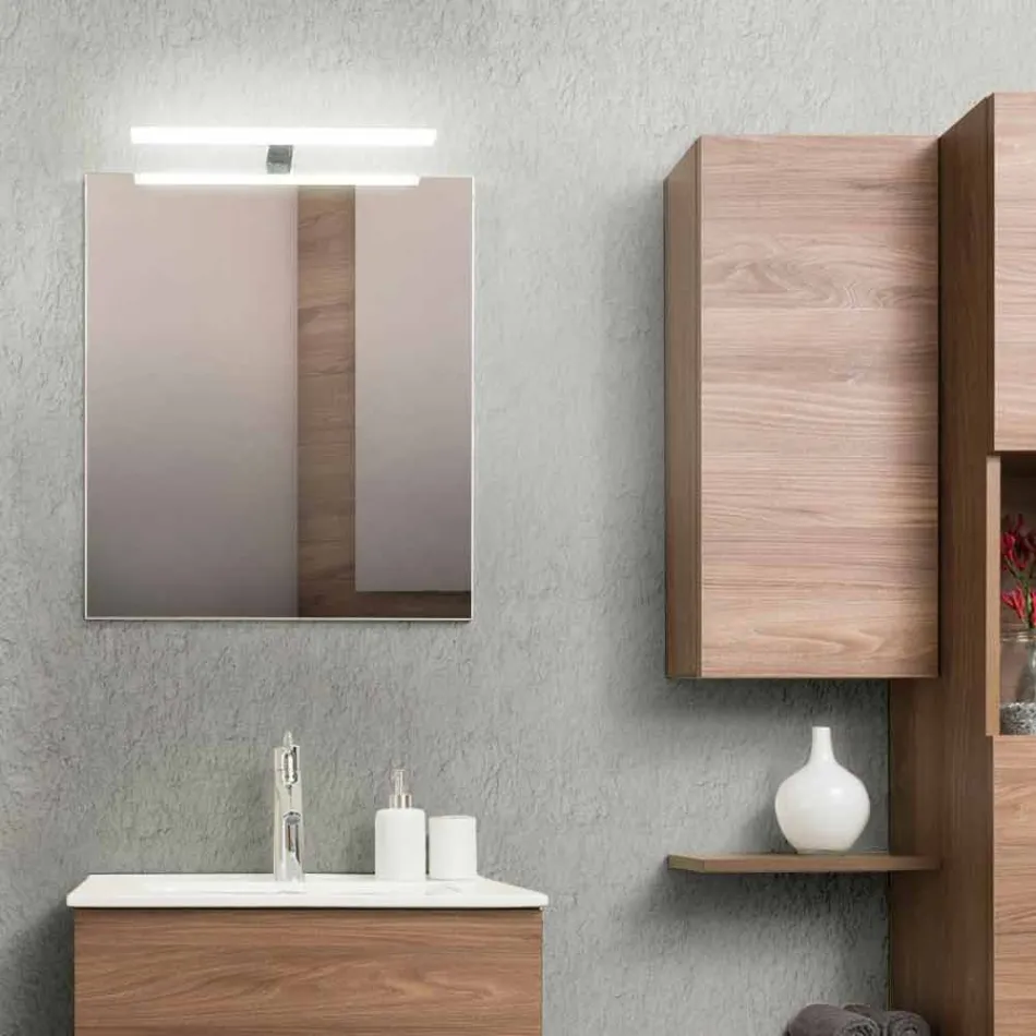 Mobili Bagno Sospesi di Design in Melaminico Olmo Noce – Becky Viadurini