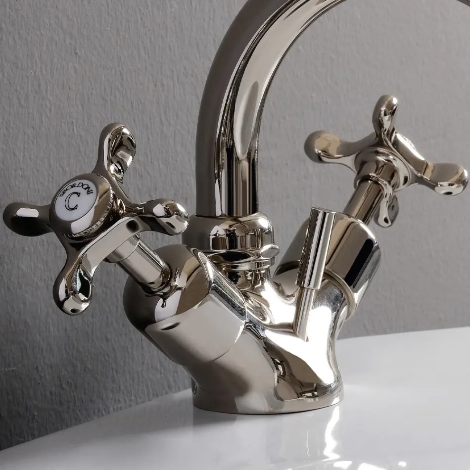 Monoforo Bidet in Ottone Pesante con Scarico Made in Italy -Polignano Viadurini