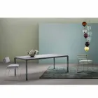 My Home Bebop tavolo di design marmo bianco H74xL210cm made in Italy Viadurini