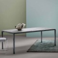 Tavolo di design in marmo bianco Bebop made in Italy