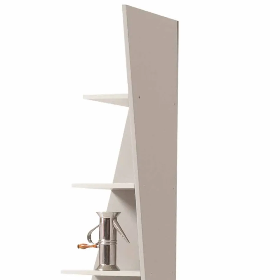My Home Esquina libreria angolare design MDF laccato H220cm made Italy Viadurini