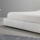 My Home Long Island letto matrimoniale in pelle imbottito made Italy Viadurini