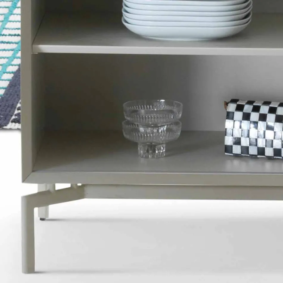 My Home Mirage madia di design in MDF laccato H71xL210cm made in Italy Viadurini